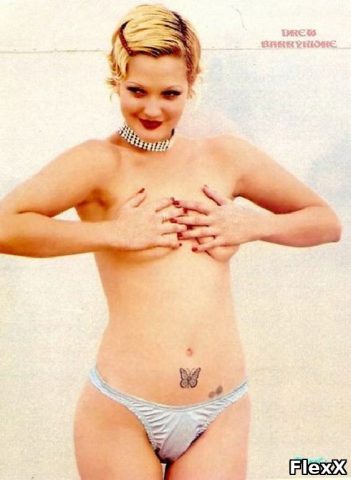 Drew Barrymore – Premières photos nues 1995 photo par AdrienBlade — Célébrités