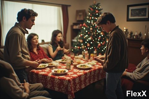 Noël en famille : fellations sous le gui et sodomie au pied du sapin photo par Rocco — Amateurs