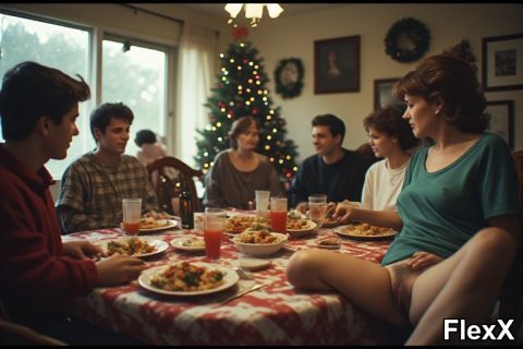 Noël en famille : fellations sous le gui et sodomie au pied du sapin photo par Rocco — Amateurs